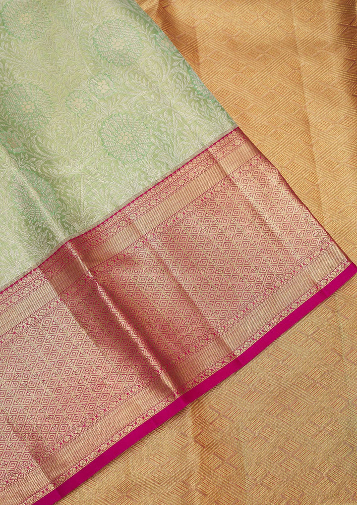 Green Zariwork Pure Silk Saree
