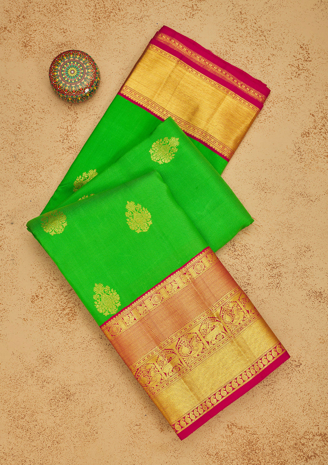 Green Zariwork Pure Silk Saree