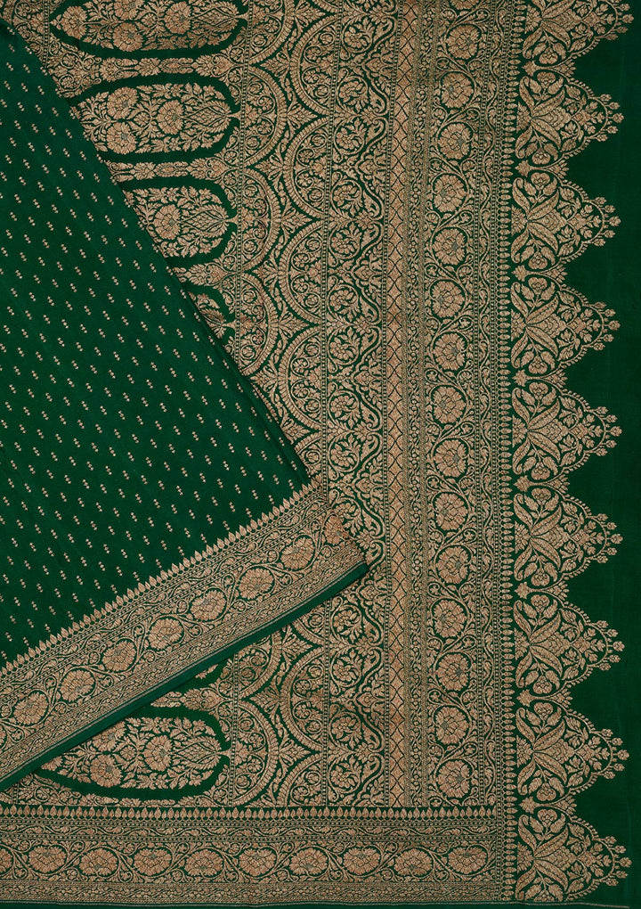 Green Zariwork Pure Silk Saree