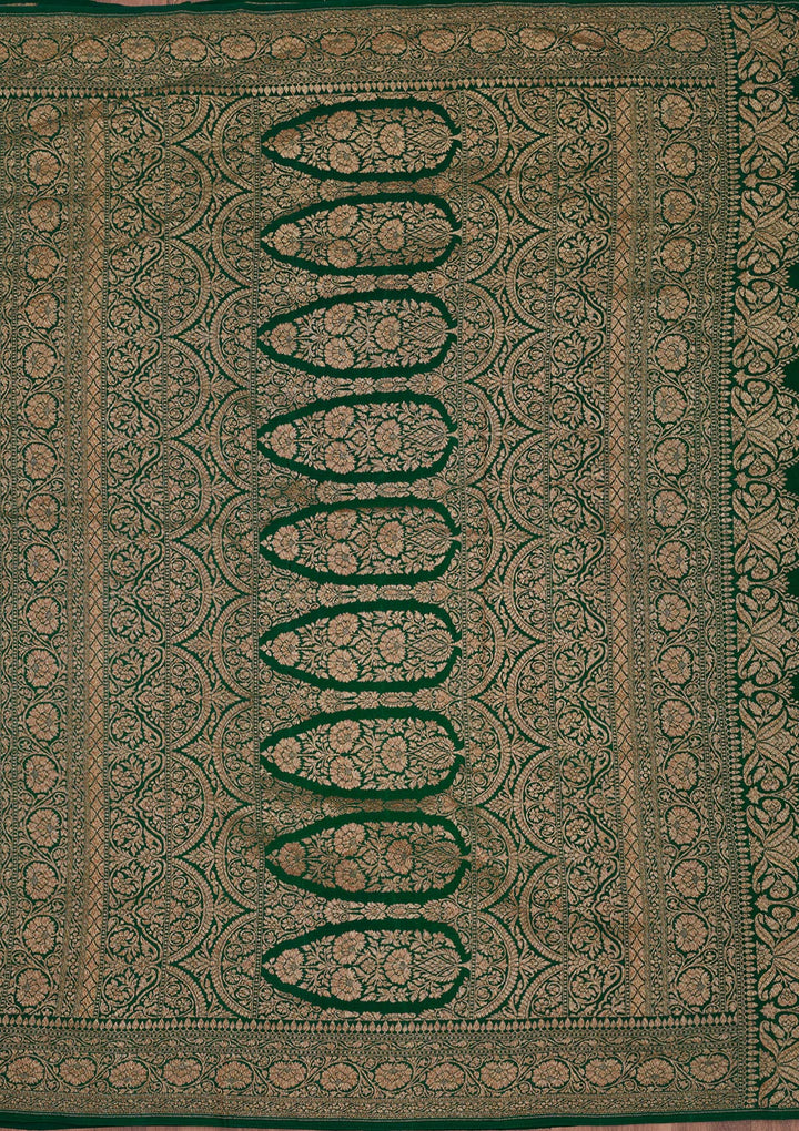 Green Zariwork Pure Silk Saree