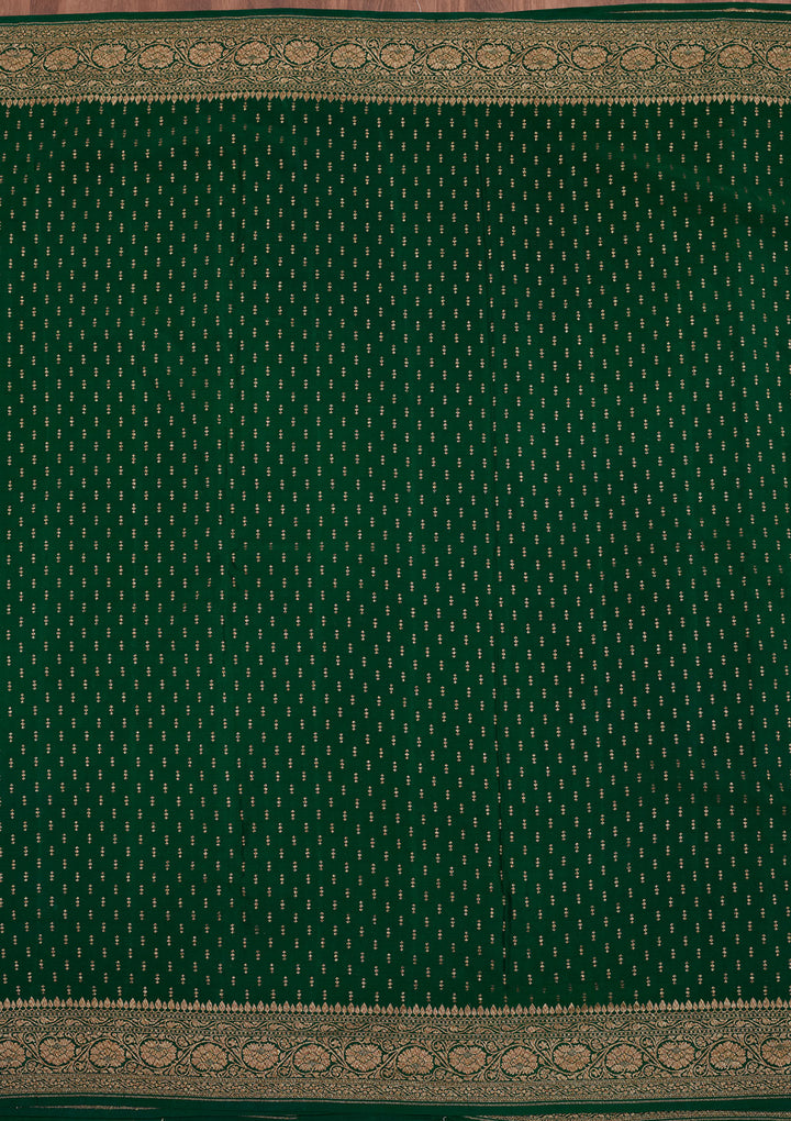 Green Zariwork Pure Silk Saree