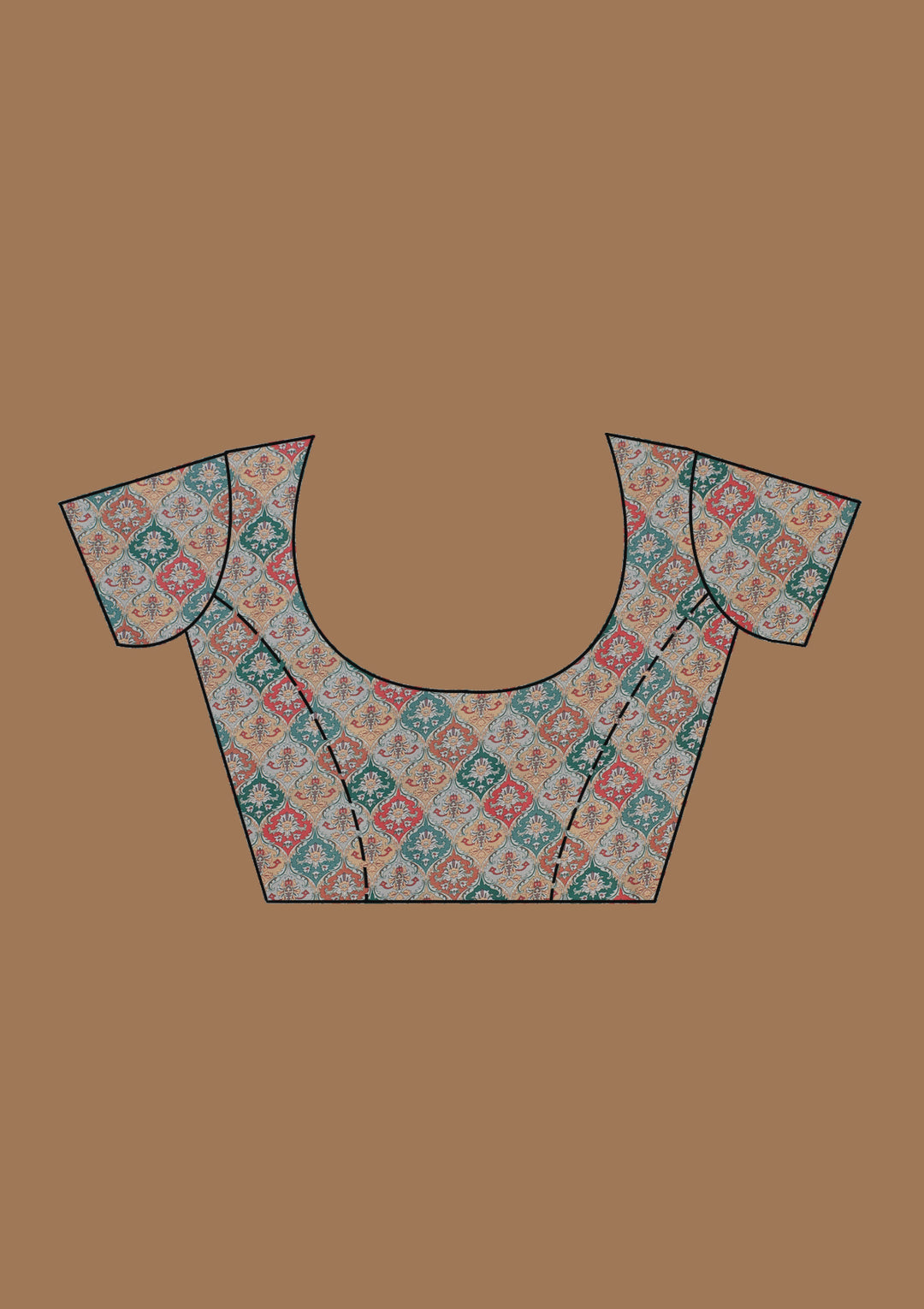 Grey Printed Tissue Saree