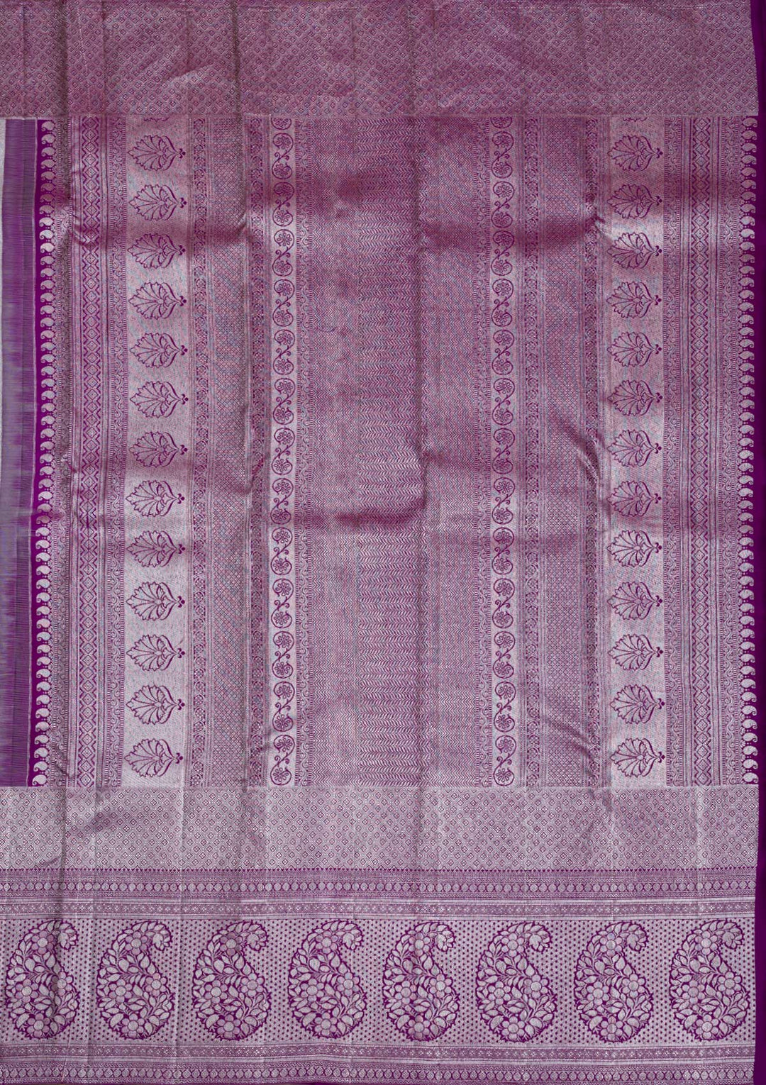 Grey Silver Zariwork Kanjivaram Pure Silk Saree