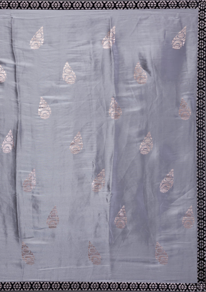 Grey Stonework Chiffon Saree
