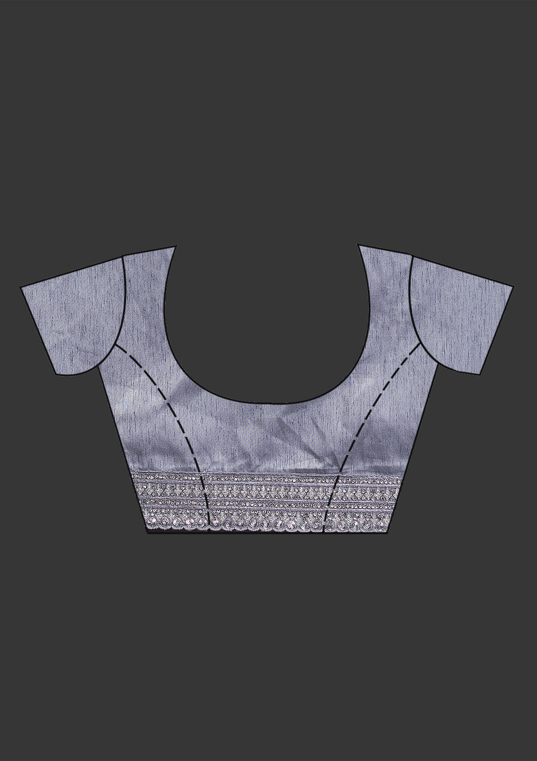 Grey Stonework Lycra Saree