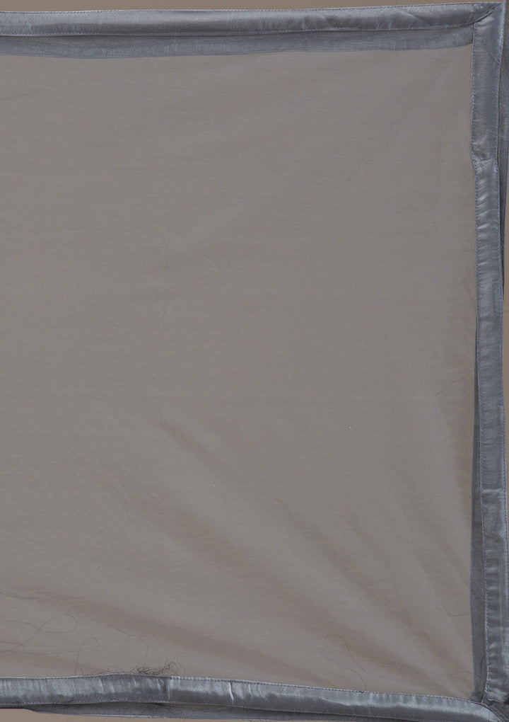Grey Stonework Tissue Readymade Lehenga