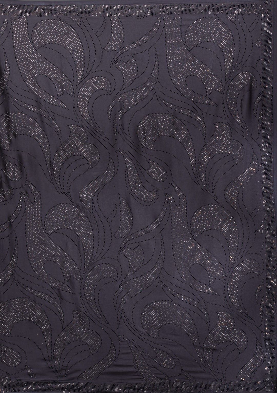 Grey Swarovski Satin Saree