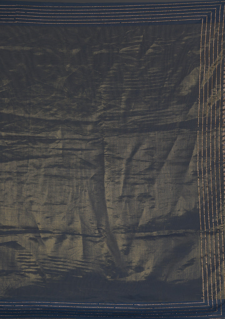 Grey Swarovski Organza Saree