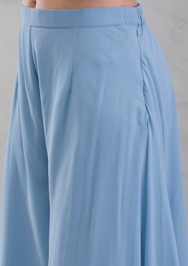 Blue Threadwork Georgette Readymade Salwar Suit