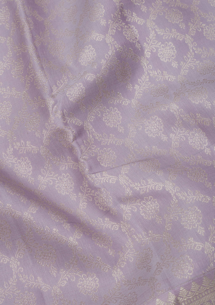 Grey Zariwork Pure Silk Saree