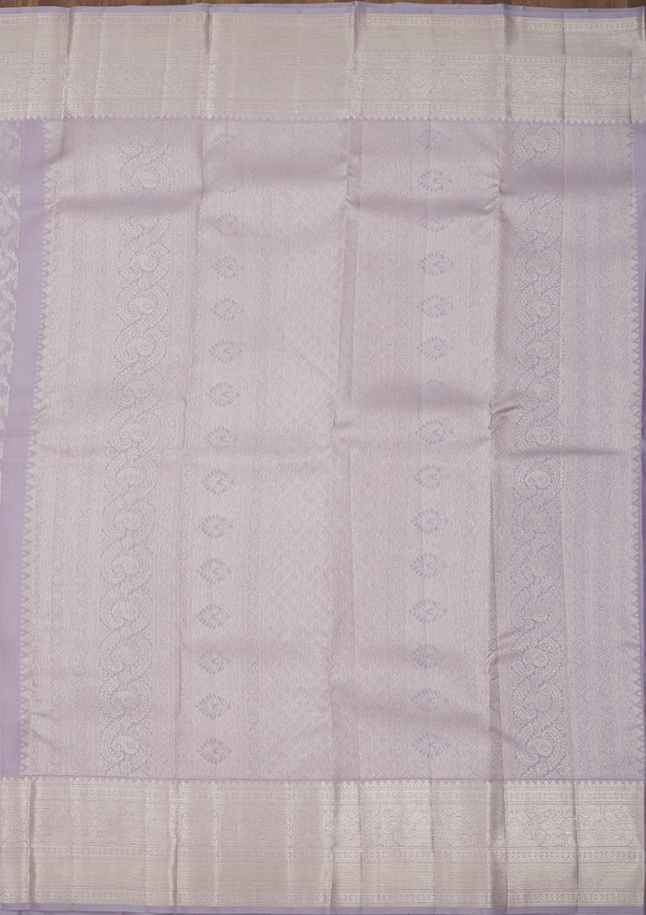 Grey Zariwork Pure Silk Saree