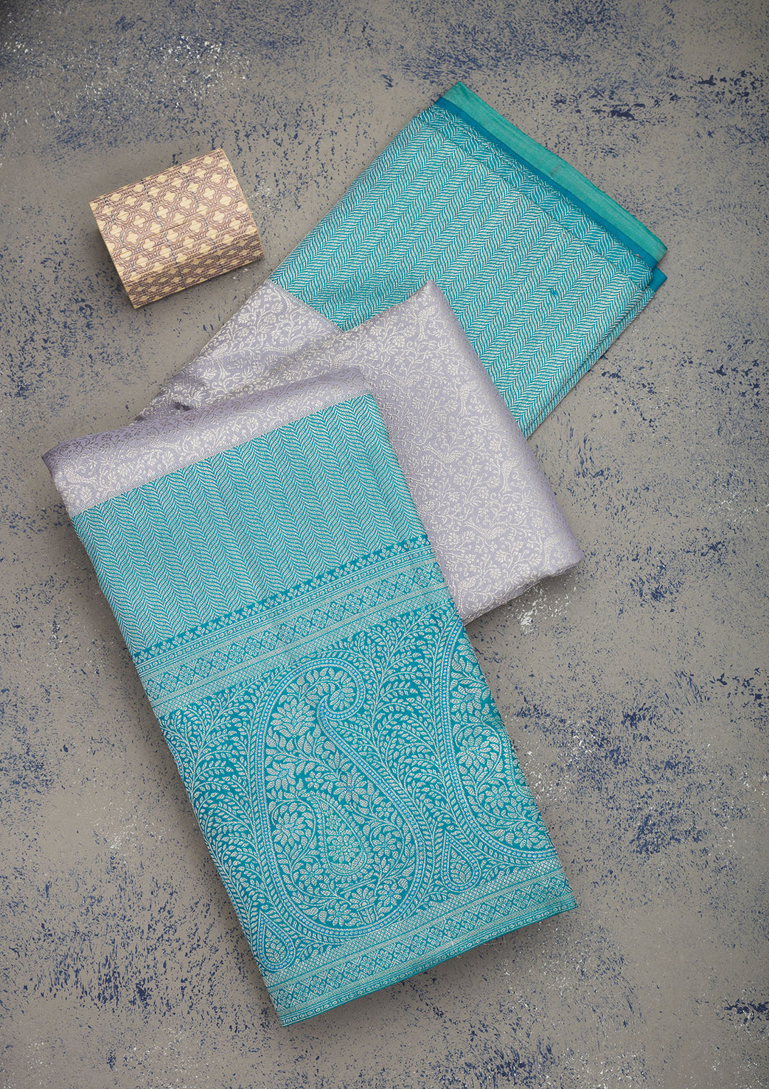 Grey Zariwork Pure Silk Saree