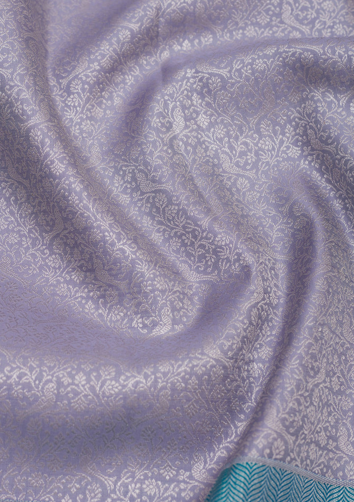 Grey Zariwork Pure Silk Saree