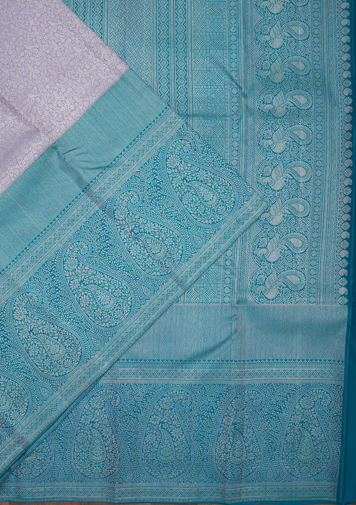 Grey Zariwork Pure Silk Saree