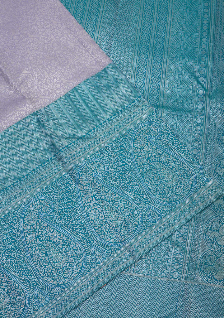 Grey Zariwork Pure Silk Saree