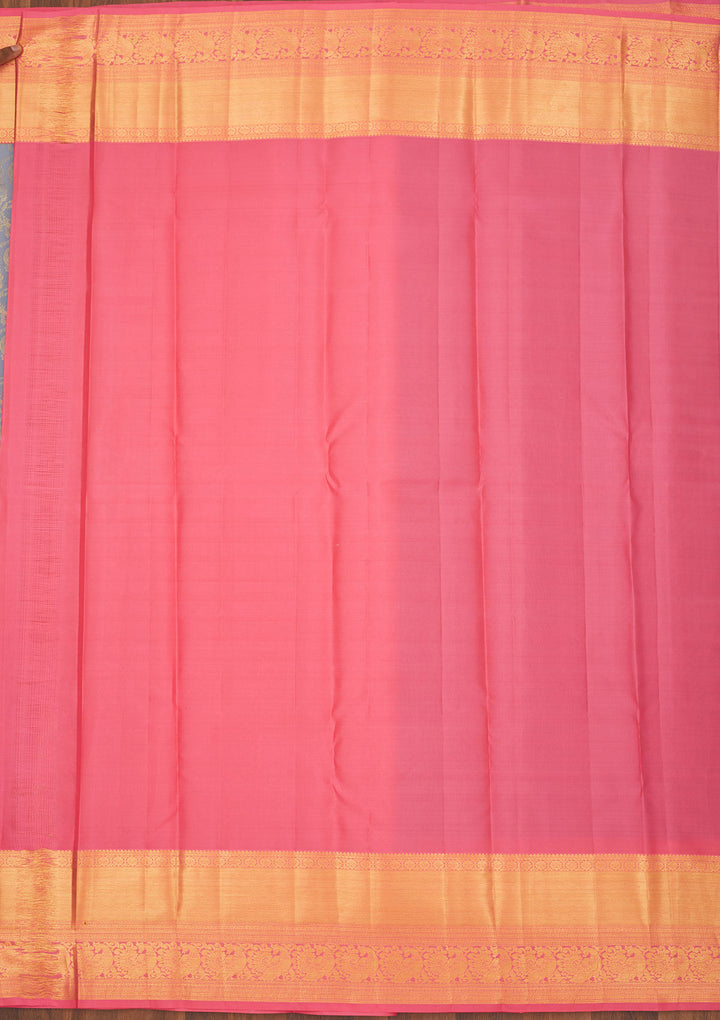 Grey Zariwork Pure Silk Saree