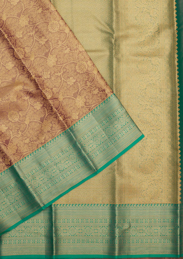Grey Zariwork Pure Silk Saree