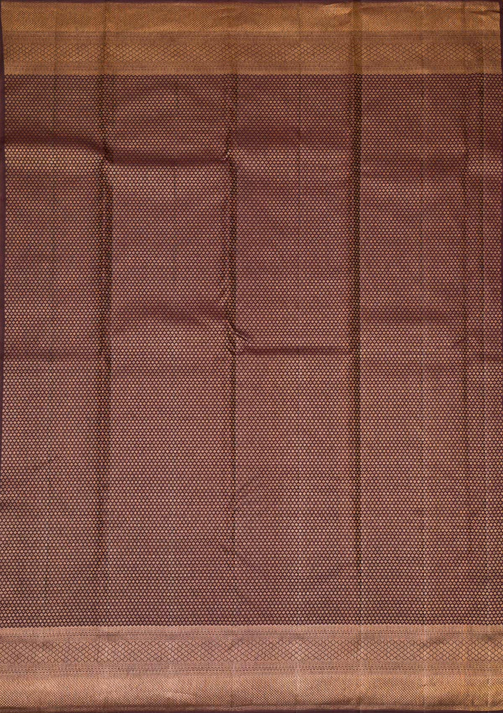 Grey Copper Zariwork Pure Silk Saree