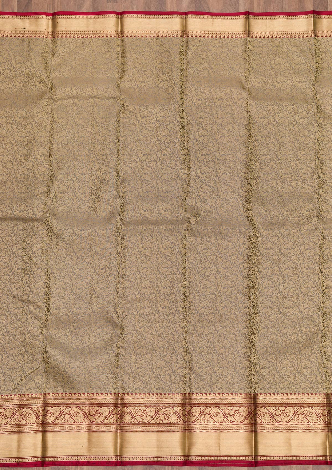 Grey Zariwork Pure Silk Saree