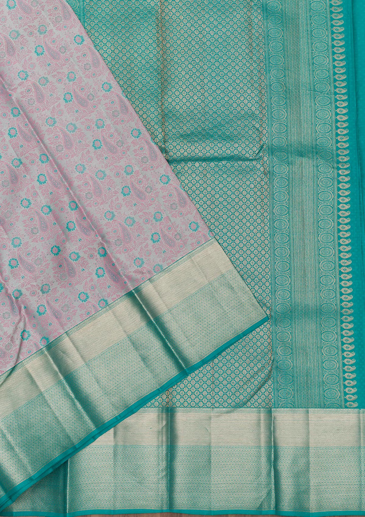 Grey Zariwork Pure Silk Saree
