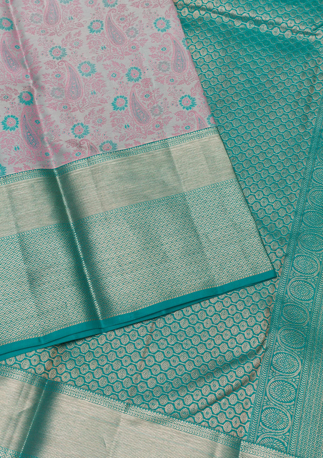Grey Zariwork Pure Silk Saree