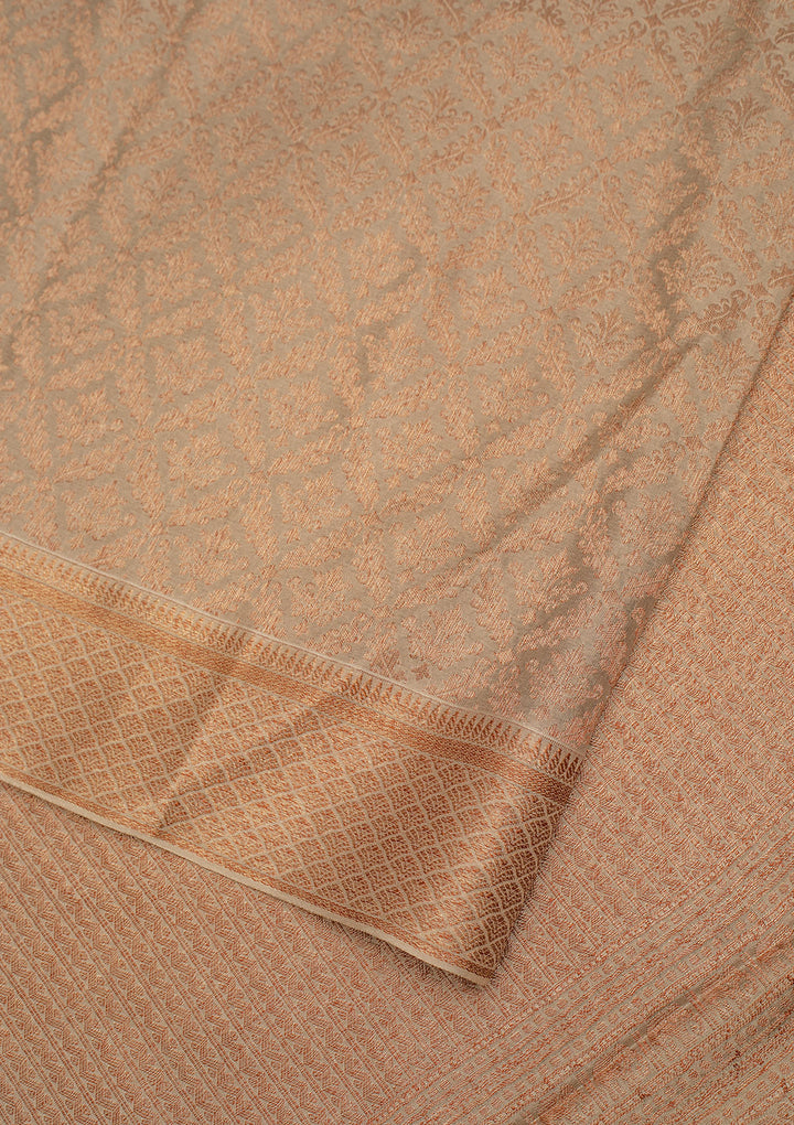 Grey Zariwork Pure Silk Saree