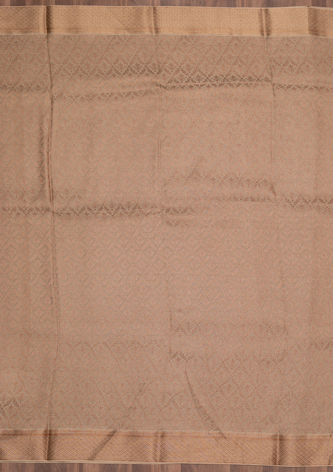 Grey Zariwork Pure Silk Saree