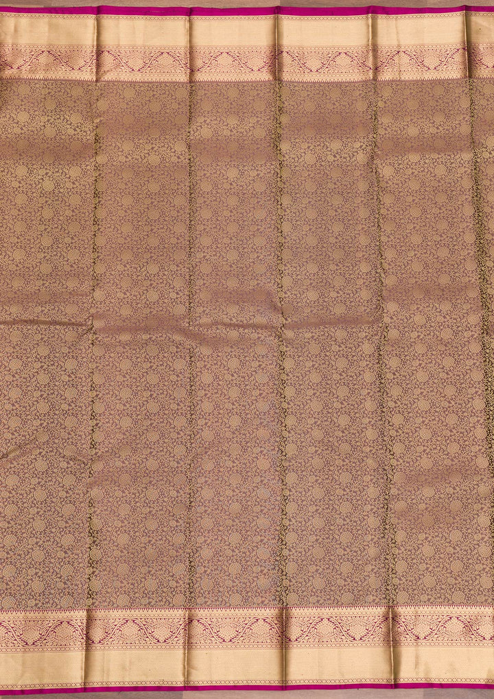 Grey Zariwork Pure Silk Saree-Koskii
