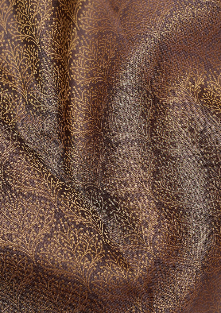 Grey Zariwork Pure Silk Saree