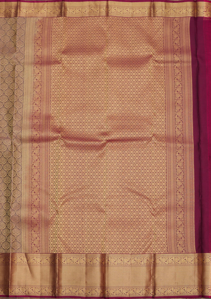 Grey Zariwork Pure Silk Saree