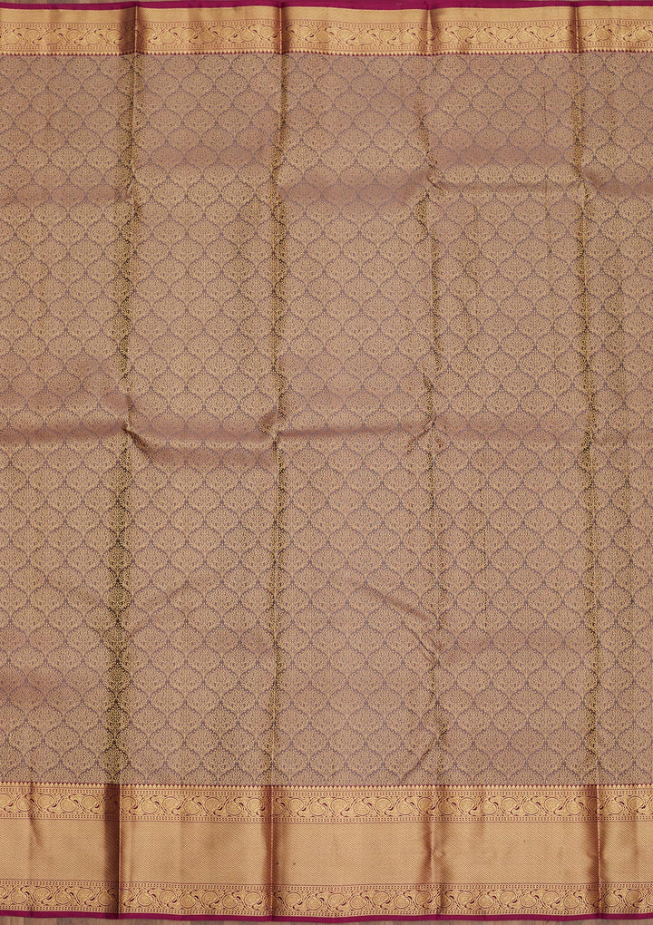 Grey Zariwork Pure Silk Saree