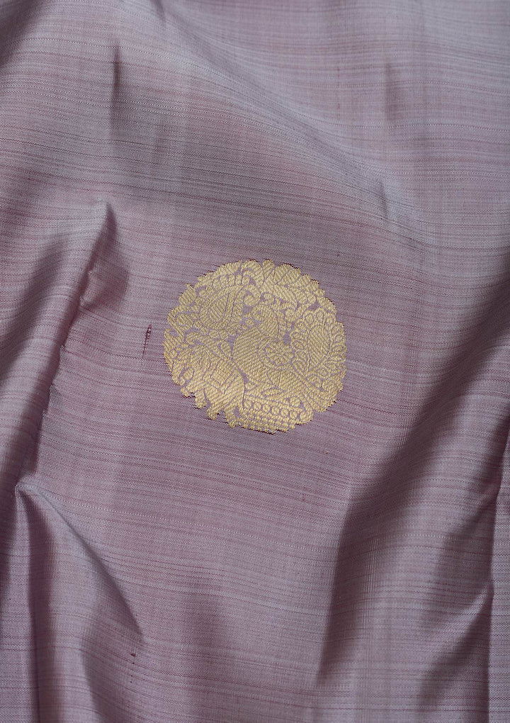 Grey Zariwork Kanjivaram Pure Silk Saree