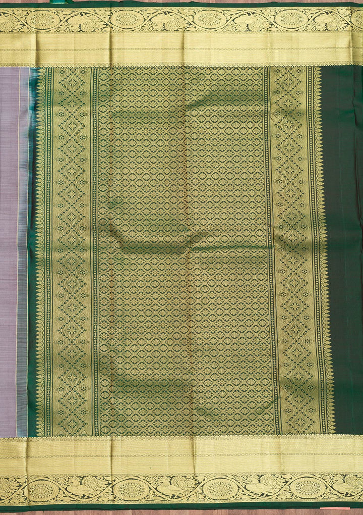 Grey Zariwork Kanjivaram Pure Silk Saree