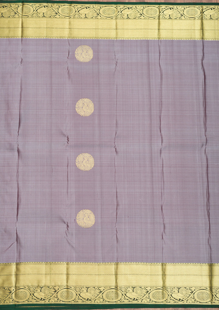 Grey Zariwork Kanjivaram Pure Silk Saree