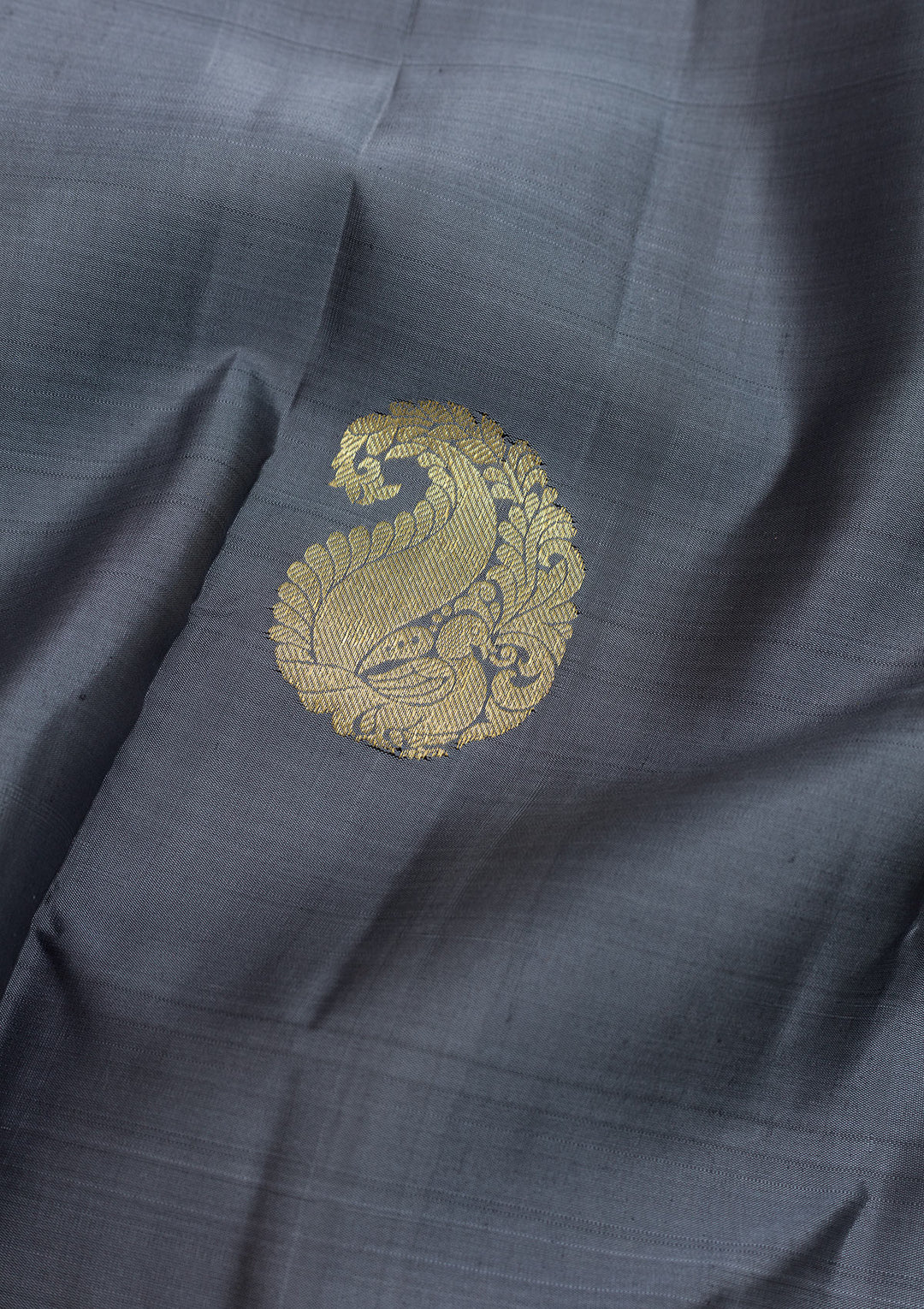 Grey Zariwork Banarasi Pure Silk Saree