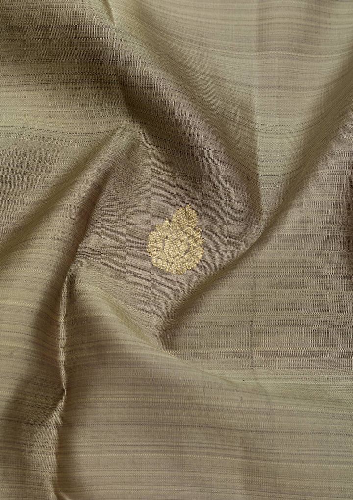 Grey Zariwork Pure Silk Saree