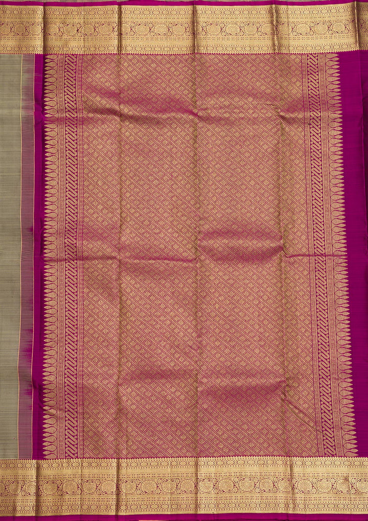 Grey Zariwork Pure Silk Saree