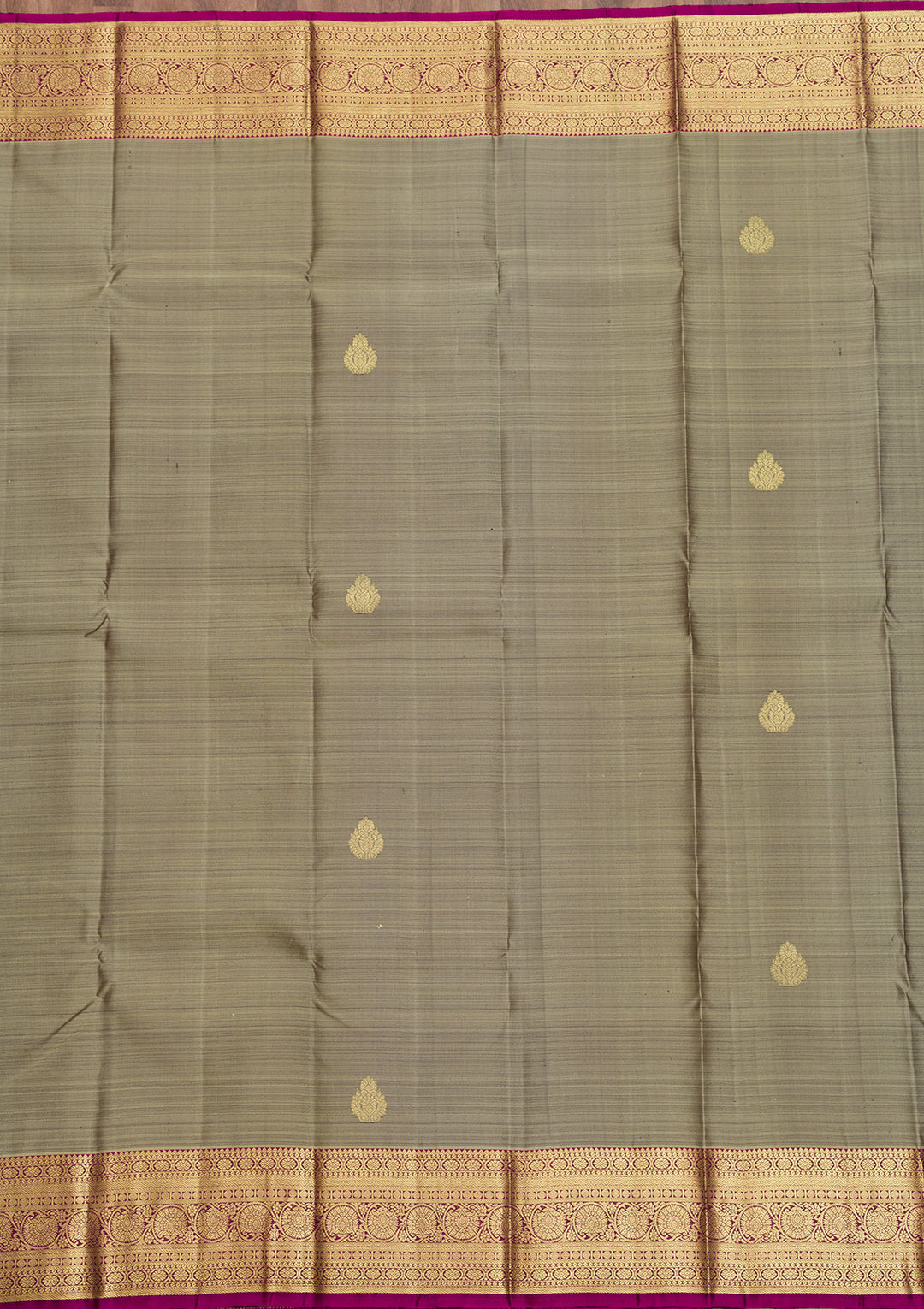 Grey Zariwork Pure Silk Saree