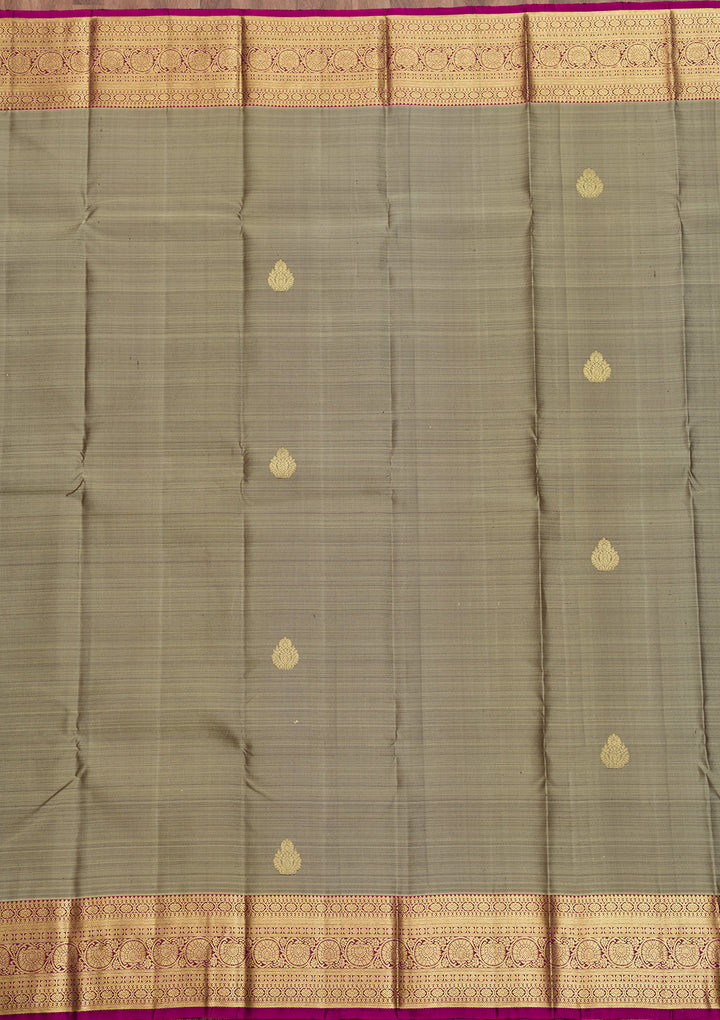 Grey Zariwork Pure Silk Saree
