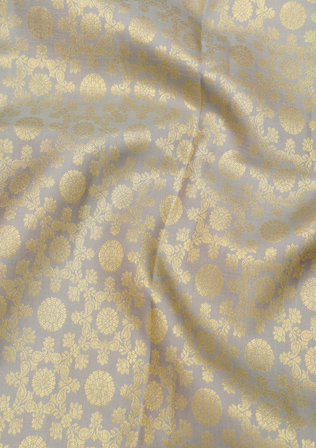 Grey Zariwork Kanjivaram Pure Silk Saree
