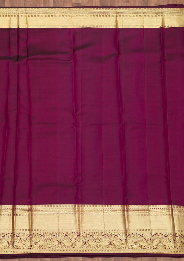 Grey Zariwork Kanjivaram Pure Silk Saree