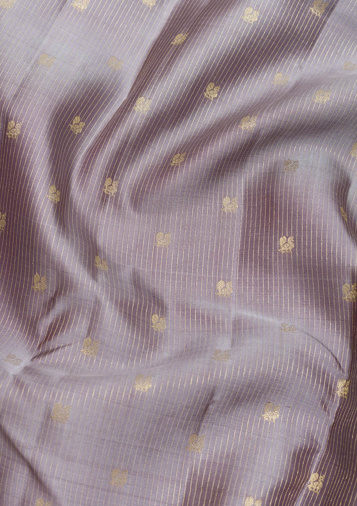 Grey Zariwork Pure Silk Saree