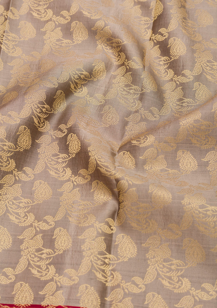 Grey Zariwork Pure Silk Saree