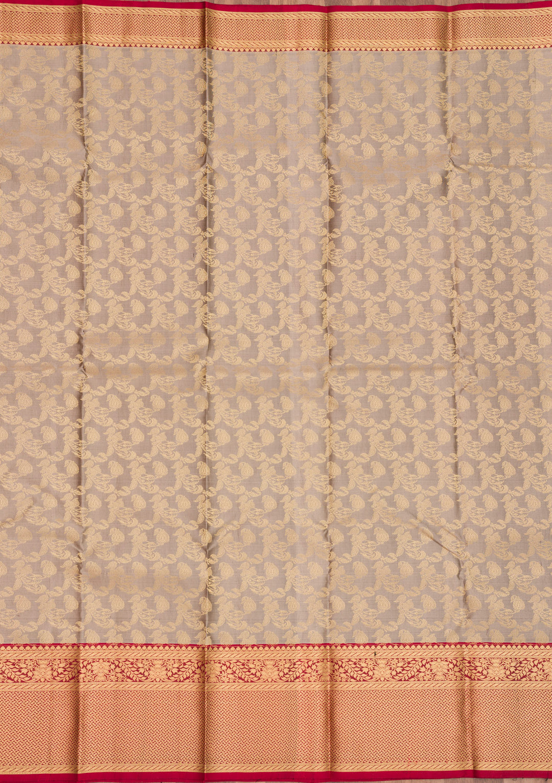 Grey Zariwork Pure Silk Saree