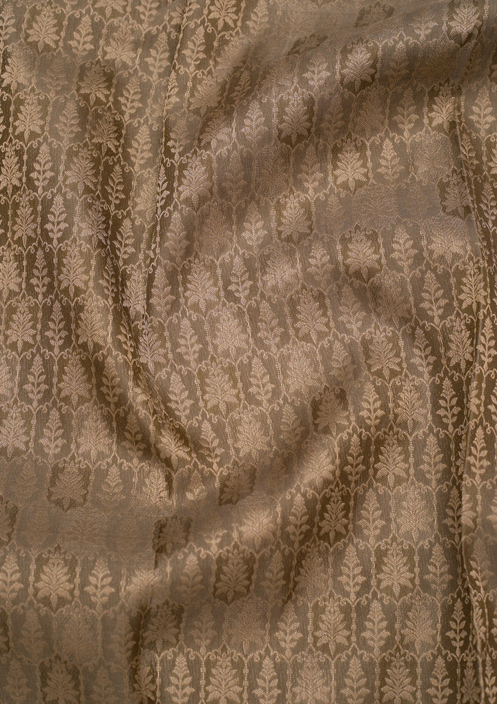 Grey Zariwork Pure Silk Saree