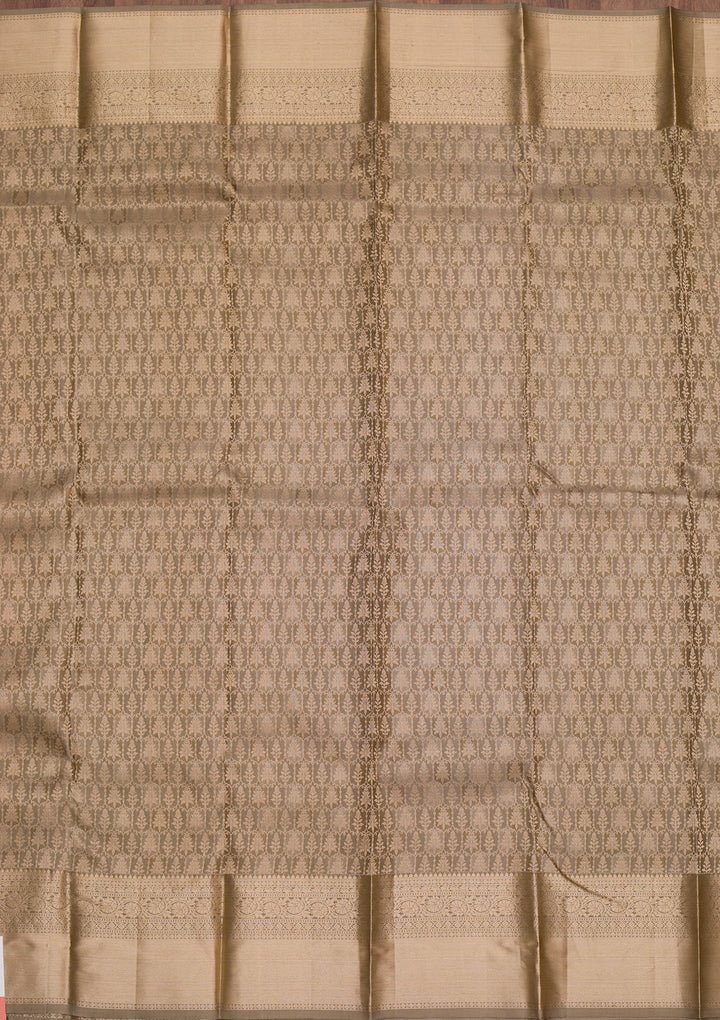Grey Zariwork Pure Silk Saree
