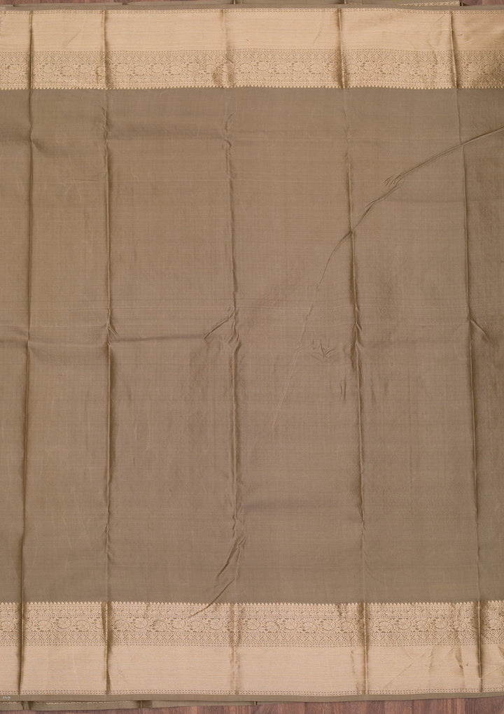 Grey Zariwork Pure Silk Saree