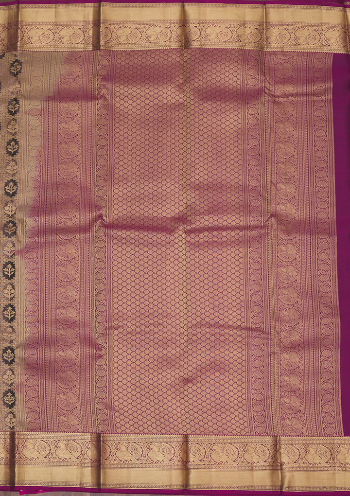 Grey Zariwork Pure Silk Saree