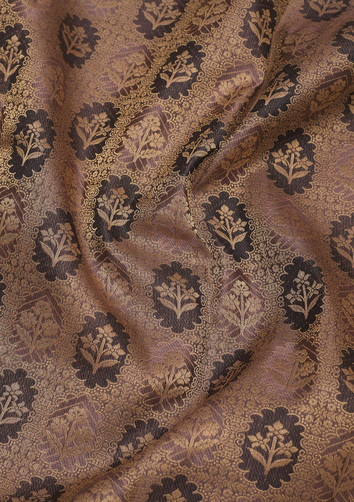 Grey Zariwork Pure Silk Saree