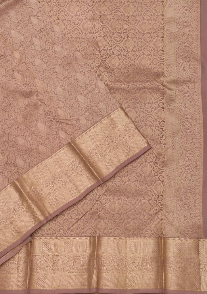 Grey Zariwork Pure Silk Saree
